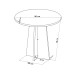 Mesa de Jantar 4 Lugares World com Vidro Mel/Grafite - Viero Móveis