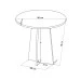 Mesa de Jantar 4 Lugares World com Vidro Mel/Grafite - Viero Móveis