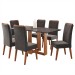 Mesa de Jantar 6 Lugares Fama Mel/Cinza/Grafite - Viero Móveis