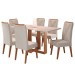 Mesa de Jantar 6 Lugares Fama Mel/Blonde/Marfim - Viero Móveis