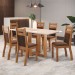 Mesa de Jantar 6 Lugares Vivy Mel/Blonde/Bombom - Viero Móveis