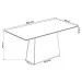 Mesa de Jantar 8 Lugares Barth com Vidro Mel/Perola/Off White -  Viero Móveis