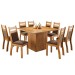 Mesa de Jantar 8 Lugares Santista Mel/Bombom - Viero Móveis