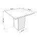 Mesa de Jantar 4 Lugares Vinhedo Mel/Blonde/Perola - Viero Móveis
