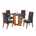 Mesa de Jantar 4 Lugares Nivus Mel/Cinza/Grafite - Viero Móveis