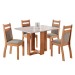 Mesa de Jantar 4 Lugares Blend Mel/Blonde/Perola - Viero Móveis