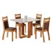 Mesa de Jantar 4 Lugares Blend Mel/Blonde/Bombom - Viero Móveis