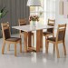 Mesa de Jantar 4 Lugares Blend Mel/Blonde/Bombom - Viero Móveis