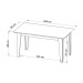 Mesa de Jantar 6 Lugares Sport com Vidro Mel/Grafite - Viero Móveis