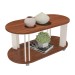Mesa de Centro Ciclo 1 Prateleira 100% Mdf Cedro/Off White - Pnr Móveis