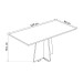 Mesa de Jantar 4 Lugares Merlot com Vidro Mel/Perola/ Off White - Viero Móveis