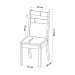 Mesa de Jantar 4 Lugares Merlot com Vidro Mel/Perola/ Off White - Viero Móveis