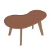 Mesa de Centro Flora 100% Mdf Terracota - Pnr Móveis