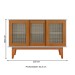 Balcão Buffet Detroit 3 Portas 3 Prateleiras Off White/Nature - Tebarrot