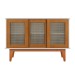 Balcão Buffet Detroit 3 Portas 3 Prateleiras Off White/Nature - Tebarrot