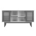 Balcão Buffet Detroit 4 Portas 4 Prateleiras Off White/Nature - Tebarrot