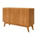 Balcão Buffet Ares Lux 3 Portas 2 Prateleiras Nature - Tebarrot