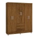 Guarda-Roupa Casal San Diego 6 Portas 2 Gavetas Imbuia Rústico - Pnr Móveis