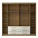 Guarda-Roupa Casal Ele e Ela 6 Portas 6 Gavetas 100% Mdf Nature/Champanhe - Pnr Móveis