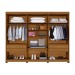 Guarda-Roupa Casal Bari 6 Portas 4 Gavetas Cinamomo/Off White - Pnr Móveis