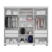 Guarda-Roupa Casal Bari 6 Portas 4 Gavetas Branco - Pnr Móveis