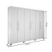 Guarda-Roupa Casal Bari 6 Portas 4 Gavetas Branco - Pnr Móveis