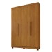 Guarda-Roupa Casal Bari 4 Portas 3 Gavetas Cinamomo - Pnr Móveis