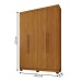 Guarda-Roupa Casal Bari 4 Portas 3 Gavetas Cinamomo - Pnr Móveis