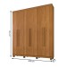 Guarda-Roupa Casal Viena 6 Portas 3 Gavetas Cinamomo - Pnr Móveis