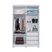 Guarda-Roupa Casal Viena 4 Portas 3 Gavetas Branco - Pnr Móveis