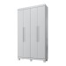Guarda-Roupa Casal Viena 4 Portas 3 Gavetas Branco - Pnr Móveis