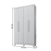 Guarda-Roupa Casal Viena 4 Portas 3 Gavetas Branco - Pnr Móveis