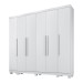 Guarda-Roupa Casal Bari 6 Portas 6 Gavetas Branco - Pnr Móveis