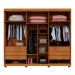Guarda-Roupa Casal San Remo 6 Portas 6 Gavetas Ripado Cinamomo/Off White - Pnr Móveis
