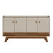 Balcão Buffet Abruzzo 4 Portas 2 Prateleiras Freijó/Off White - Linea Brasil
