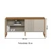 Rack para TV Até 55 Polegadas Gold 1 Porta 1 Prateleira Nature/Off White - Linea Brasil