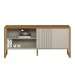 Rack para TV Até 55 Polegadas Gold 1 Porta 1 Prateleira Nature/Off White - Linea Brasil