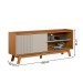 Rack para TV Até 65 Polegadas Aurum 1 Porta 1 Prateleira Nature/Off White - Linea Brasil