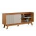 Rack para TV Até 65 Polegadas Aurum 1 Porta 1 Prateleira Nature/Off White - Linea Brasil