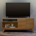 Rack para TV Até 65 Polegadas Camboriú 2 Portas Amêndoa/Titânio - Linea Brasil