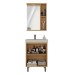 Armário de Banheiro Malibu 60 Cm 3 Portas 1 Gaveta com Espelho Carvalho Nature/Arenas - Ozini Móveis