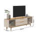 Rack para TV Até 75 Polegadas Los Angeles 2 Portas 2 Prateleiras Tauari/Off White - Linea Brasil