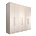 Guarda-Roupa Casal Mykonos 6 Portas 2 Gavetas Branco - Panorama Móveis