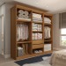 Guarda-Roupa Casal Mykonos 6 Portas 2 Gavetas com Espelho Cinamomo - Panorama Móveis