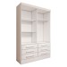 Guarda-Roupa Solteiro Guaianases 2 Portas 6 Gavetas Branco - Panorama Móveis