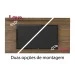Rack com Painel para TV Até 60 Polegadas Verona 2 Gavetas Off White/Pinho - Panorama Móveis