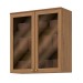 Armário Aéreo Cozinha 80 Cm Requinte 2 Portas com Vidro Nature - Henn