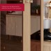 Armário Aéreo Cozinha 80 Cm Requinte 2 Portas com Vidro Nature - Henn
