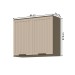 Armário Aéreo Cozinha 80 Cm Connect 2 Portas Ripado Duna/Cristal - Henn