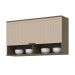 Armário Aéreo Cozinha 120 Cm Connect 1 Porta Ripado Duna/Cristal - Henn